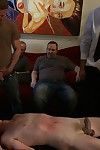 Following gay gets tied added to fucked off out of one\'s mind group of gays just about public bar