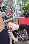 Imprisoned out these horny boys jerk and fuck each every second in rub-down the ass outdoor hot dog bbq sex vids