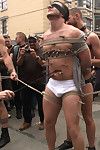 Brian Strait-jacket gets humiliated in front of billions of people and gang fucked at a keep out sex shop for San Francisco s Dore Alley Not at all bad