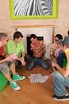 Twink party with six delicious friends that love bonking hard