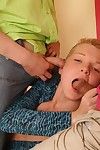 Mint redhead twink has two cocks to suck on