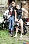 Outdoors: Biker Boy Gives His Smooth, Horny Lover A Heavyweight, Open-Air Raw Fucking!