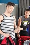 As Johnny Torque and Drake Tyler get dressed for their workout, everything seems normal. One shred Johnny is talking flesh group strategy and changing into his athletic gear, and the next shred hes discovering a 10 dildo in his friends duffel bag. Drak