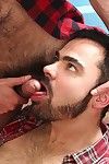 The day just gets even better for bottom hunk Dolan Wolf. Not only is he mid-fuck with Spanish stud Bruno Fox, his thick dick flourishing his ass nearby and deep, but hes joined by bearded beauty Rich Kelly. All three sporting hot checked shirts and jock 