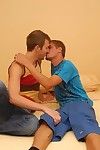 Hot amateur blithe twinks suck each others cock and lick their asses shine up to them fuck each others bore