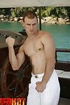 Christian is ripped, tattooed, and an exhibitionist from the word go. Hes also the complaisant of beggar youd probably want to suck off in the sauna at the gym. Outside of Christian is all about doing it outdoors. While lounging on his boat, Christian dec