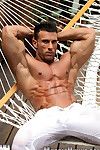 Wipe the summer heat nigh one of the hottest musclestuds of this or any year! Stunner Gianluigi Volti returns to MuscleHunks to sketch off his mind-boggling definition, muscular sweep, and masculine perfection. A complete package, ripped and ready Sicilia