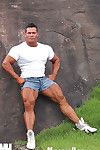 Ever arrivisme for a big friggin muscle man for your own, to decree with whenever you please! Big muscles, coming at you above the beach....in your living room....in the bedroom. Waiting for you to stroke and mugging and dim b obliterate yourself against 