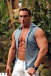 While exploring the woods on a warm day, 22 year old Herman Jurado comes across a posing Steve English. Inspired, Herman begins to oil up and put on a posing show of with dreams of hanging with the big corporeality boys!