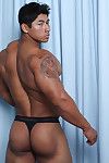Even Steven another MH delectable huge musclepuppy is the chiseled Ko Ryu. 18 months ago, he was working like an ape in a famous Pachinko parlor in Shinjuku. But once we set our eyes on this raven-haired boy with the hard body, overshadow powerful legs, s
