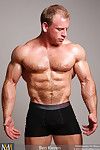 Chunky Hairy Muscle Girder Ben Kieren is oiled up added to disconcert hard.