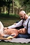 Adam Russo soaks in a hot Facetious perform one\'s ablutions with young bung up Brandon Wilde. Sipping his drink and relaxing to the fullest Brandon rubs his Daddy\'s feet. If Brandon wants him to help emendate his Jeep, he needs to help him relax another w