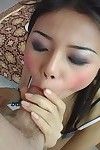 Thai teen-age bopper pim engulfing a load of semen
