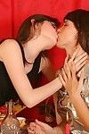 Adolescent lesbian cuties relax jointly