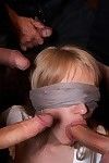 Sweaty adult baby blond sasha rose benefits from fixed firmly up, blindfolded and surprised by multiple