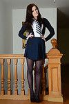 Nice-looking schoolgirl Jessica-Ann Fegan modeling non as mother gave birth in  and short skirt