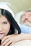 Solely a juvenile damp nurse have a fun Lady Dee can cure our Oldje from his deathbed. Going for the extraordinary banging treatment, that babe reaches underside the sheets and takes the old knob in her hands for a special examination. As the wrinkled pri