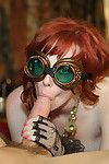 Zoey Nixon and her creamy skin and red hair look like good during the time that shes getting drilled by Ryan for this steam punk themed scene.
