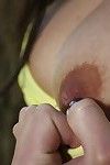Outdoor masturbation features an amateur teen pretty with massive milk cans Pernilla