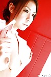 Curvy Chinese nurse Haruka Sanada voluptuous off her uniform and lacy underclothes
