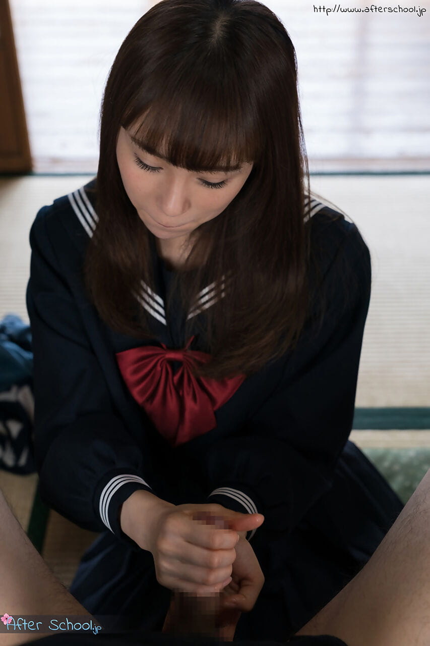 Japanese schoolgirl removes OTK stockings sooner than giving a footjob