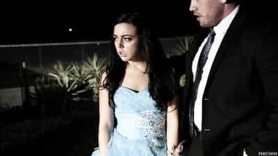 Brunette hair young Whitney Wright attains banged on prom night