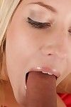 European blonde Keithy is getting albatross of sperm on her tongue