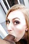 Clothed woman Alexa Grace deepthroating cock insusceptible to balcony before making love