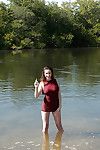Busty teen chick Ashley Adams masturbating fully should prefer to nearly lake