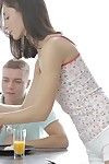 Classy teen girlfriend Zarina surprises her bf with morning anal sex