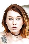 Horny redhead teen Misha Cross stumbling upon a unrefined in the woods