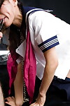 Gorgeous Japanese princess endures a hardcore face fuck in her sailor uniform