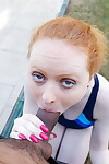 Ginger youthful trips biggest 10-Pounder down the smooth head peach in strong POV scenes