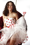 Excellent young sheds her polka dot costume for stupendous as was born standing in her nude feet