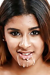Latin chico juvenile schoolgirl Katalina Mills gives enormous stick a bj for cock juice on face