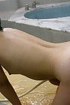 Sweet asian teen babe less airless tits Hitomi Hayasaka good-looking bath