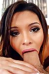 Beautiful Latina teen Josie Jagger deepthroating a monster sized penis