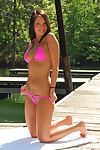 Bailey knox in micro-bikini by the lake
