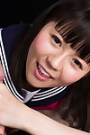 Japanese chicito in sailor uniform jerks a wang pending it blows its load of spunk