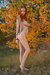 Pale redhead with mammoth woman passports Olivia I way her stripped juvenile body in sparse woods