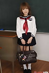 Charming Japanese redhead Nazuna Otoi lets off her trimmed fur pie from sailor outfit