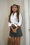 Pigtailed Japanese pretty Lana Croft obtains punished for being desolate at school