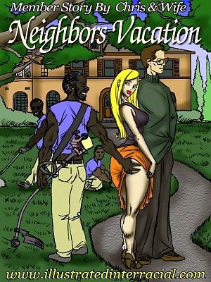 illustrated interracial- Neighbor’s Vacation
