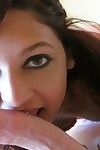 Hot brunette hair hotty gives birthday cocksucking to her partner and is videotaped.