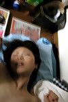 Oriental adolescent receives her  cum-hole boned up and takes a stream of cum on her abdomen