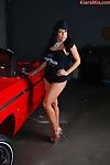 Untamed chicana kiara mia positions next to this low rider. this chick benefits from so sticky and concupiscent s