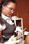 Cum-hole toying later several gyno tests