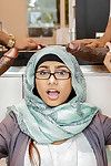 Biggest love muffins nerd Mia Khalifa takes on double knobs in a sweaty threemsome