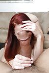 Redhead youthful Stacy Alluring giving vast penis cocksucking for facial spunk flow
