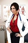 Raunchy cutie Dylan Ryder takes off uniform to show her vast love melons